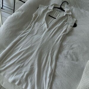 White Terry Cloth Mini Dress